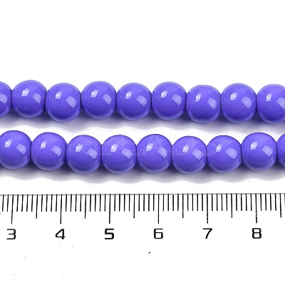 Painted Glass Bead Strands X-DGLA-S071-8mm-B41-1
