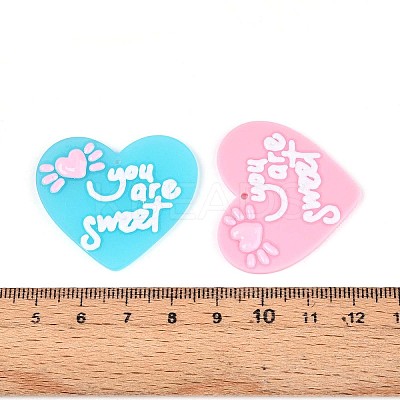 Opaque Acrylic Pendants BACR-N003-01-1