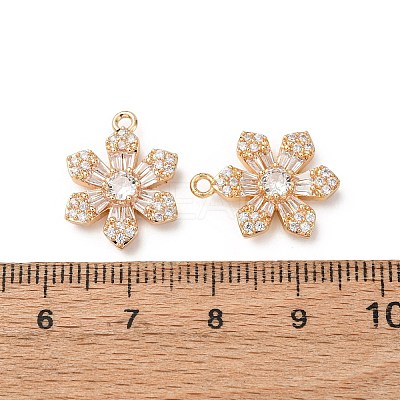 Brass Micro Pave Cubic Zirconia Pendants ZIRC-L105-04C-G-1