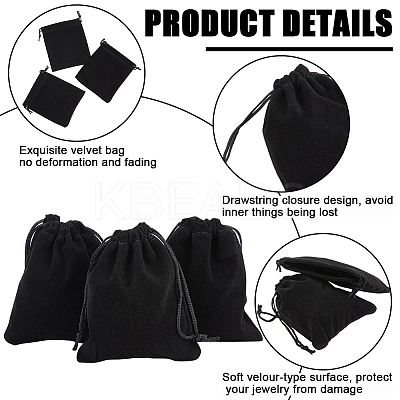 20Pcs Rectangle Velvet Drawstring Pouches TP-BBC0001-03B-02-1