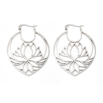 Non-Tarnish 304 Stainless Steel Hoop Earrings EJEW-Q802-02P-1