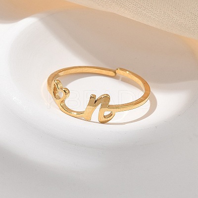 304 Stainless Steel Cuff Rings for Women RJEW-D285-01G-N-1