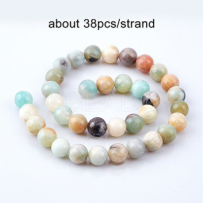Natural Flower Amazonite Beads Strands G-OC0001-44-1
