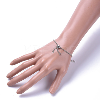 Tarnish Resistant 304 Stainless Steel Rolo Chain Slider Bracelet/Bolo Bracelets Making AJEW-JB00492-1