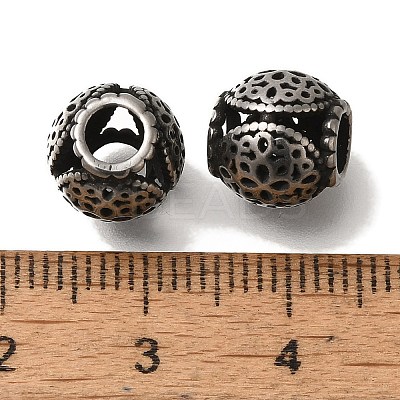 304 Stainless Steel European Beads STAS-D191-07A-AS-1