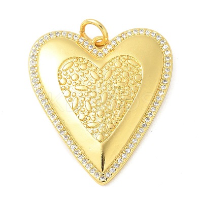 Brass Micro Pave Cubic Zirconia Pendants KK-U053-13G-1