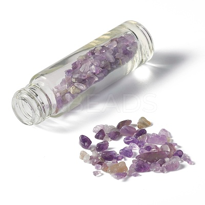 Natural Amethyst Chip Bead Roller Ball Bottles AJEW-H101-01D-1