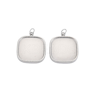 304 Stainless Steel Pendant Enamel Settings STAS-N097-129P-1