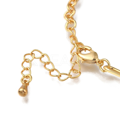 Heart Brass Micro Pave Clear Cubic Zirconia Cable Chain Bracelets For Women Girl BJEW-L696-011G-1