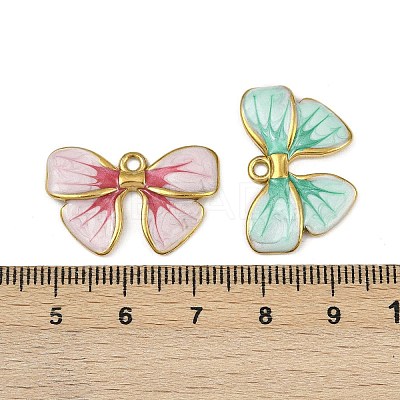 304 Stainless Steel Enamel Pendants STAS-Z140-15G-1