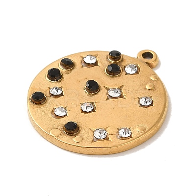 304 Stainless Steel Rhinestone Pendants STAS-Q309-14G-1
