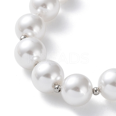 Plastic Pearl Graduated Beaded Necklace NJEW-F317-03P-1