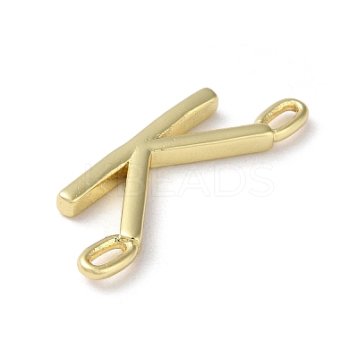 Rack Plating Brass Connector Charms KK-P245-07G-K-1