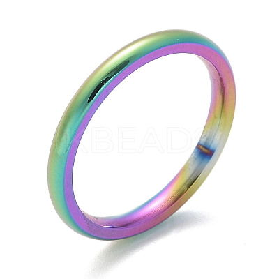 304 Stainless Steel Plain Band Rings STAS-I160-E-MC-1