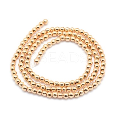 Electroplate Non-magnetic Synthetic Hematite Beads Strands G-L485-01B-LG-1