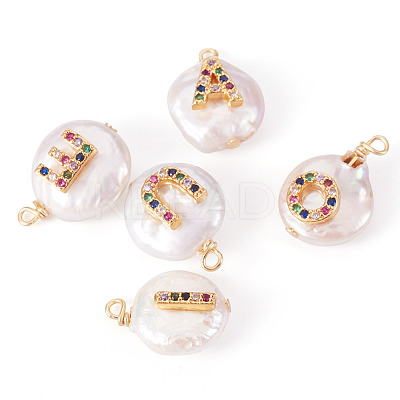 5Pcs 5 Styles Natural Cultured Freshwater Pearl Pendants PEAR-TA0001-30-1