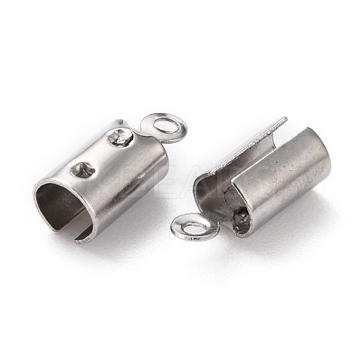 Non-Tarnish 304 Stainless Steel Cord Ends X-STAS-H124-11P-1