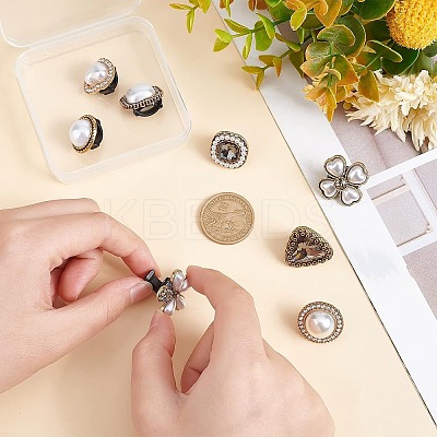 8pcs 8 style Alloy Shoe Buckle Clips FIND-FG0001-65-1