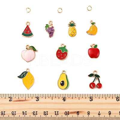 40Pcs 10 Styles Alloy Enamel Pendants ENAM-FP0002-06-1