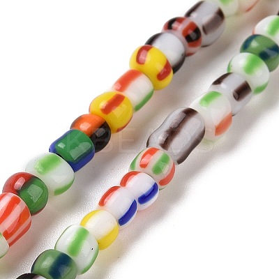 Opaque Handmade Lampwork Beads Strands X-LAMP-H061-04-1