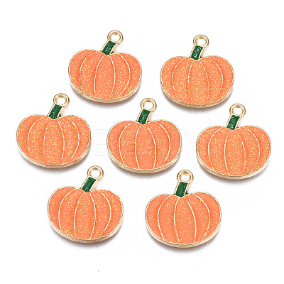 Autumn Theme Rack Plating Alloy Enamel Pendants PALLOY-N164-007-1