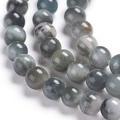 Natural Eagle Eye Beads Strands G-I281-02-4mm-1