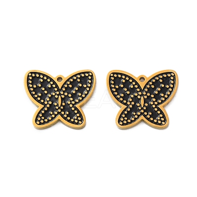 Ion Plating(IP) 304 Stainless Steel Enamel Charms STAS-M102-61G-1
