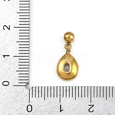 304 Stainless Steel Cubic Zirconia Pendants LS-STAS-L296-12G-1