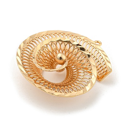 Rack Plating Brass Hollow Pendants KK-P244-05KCG-1