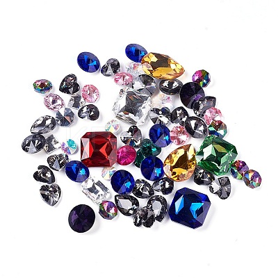 Glass Rhinestone Cabochons/Pendants/Links GLAA-XCP0012-01-1
