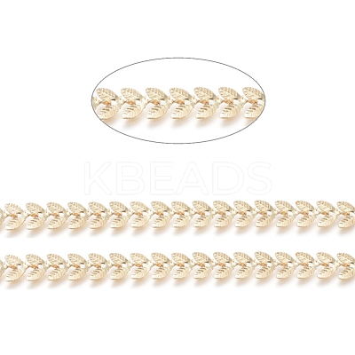 Brass Handmade Cobs Chains X-CHC-G006-13G-1
