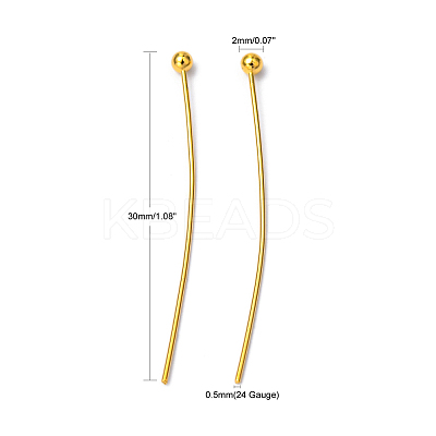Brass Ball Head Pins KK-R020-07G-1