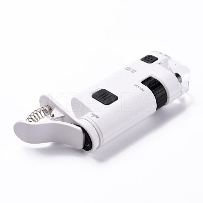 ABS Plastic LED Cell Phone Microscope Magnifier AJEW-M032-02P-1