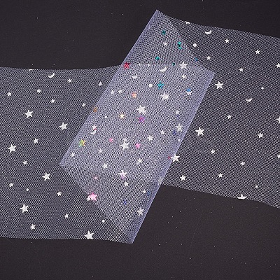 Star Sequin Deco Mesh Ribbons OCOR-P010-F-1