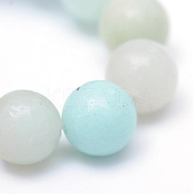 Round Natural Grade A Amazonite Bead Strands G-R345-8mm-16-1