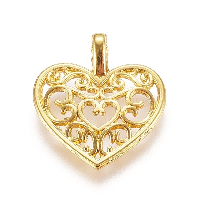 Zinc Alloy Open Back Bezel Pendants PALLOY-E564-69G-1
