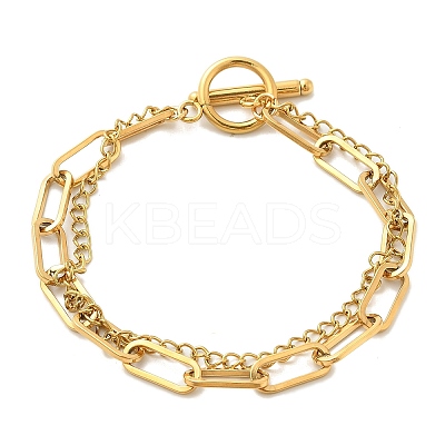 304 Stainless Steel Multi-strand Bracelets BJEW-U023-05G-1