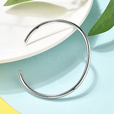 304 Stainless Steel Cuff Bangles for Women Men STAS-B082-08P-1
