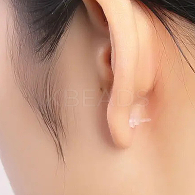 350Pcs 7 Colors Plastic Tiny Ball Stud Earrings with Ear Nuts for Women EJEW-CA0001-04-1