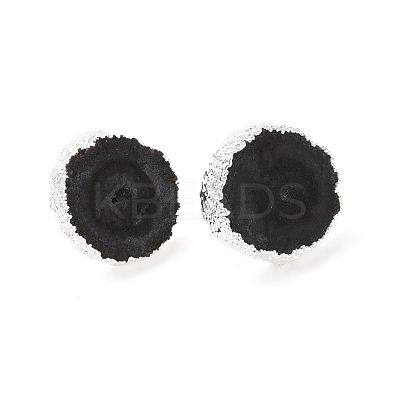 Natural Dyed Quartz Stud Earrings EJEW-P166-C04-1