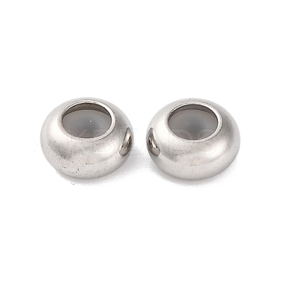 202 Stainless Steel Beads STAS-P238-10P-F-1
