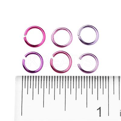 6 Colors Aluminum Wire Open Jump Rings ALUM-X0001-01C-1