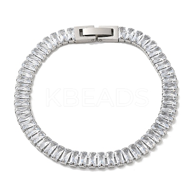 Cubic Zirconia Tennis Bracelet BJEW-M301-04P-01-1