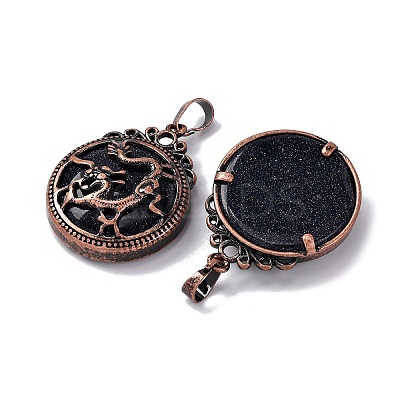 Synthetic Blue Goldstone Pendants G-A241-02R-17-1