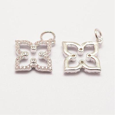 Brass Micro Pave Grade AAA Cubic Zirconia Pendants ZIRC-G090-44P-NR-1