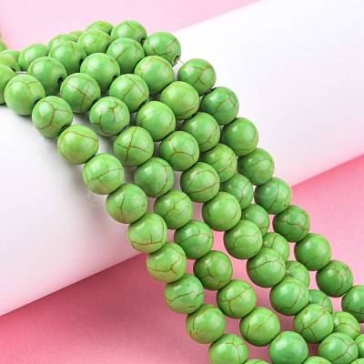 Synthetic Turquoise Beads Strands X-TURQ-G106-8mm-02B-1