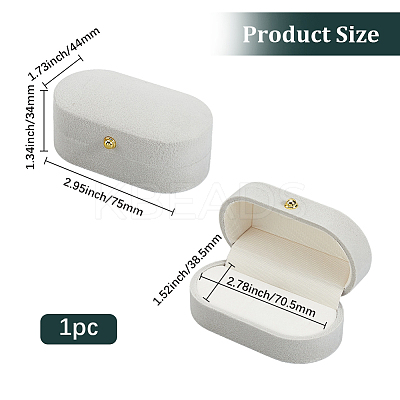 1Pc Rectangle Velvet Couple Rings Box CON-BBC0001-20C-1