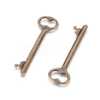 Tibetan Style Zinc Alloy Key Big Pendants X-EA11911Y-AB-1