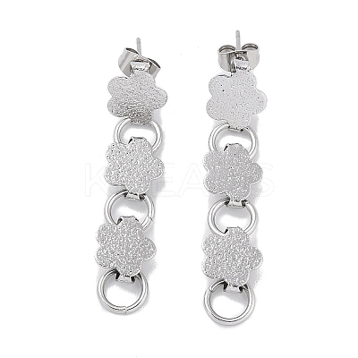 Non-Tarnish 304 Stainless Steel Stud Dangle Earrings for Women EJEW-Q381-04P-1