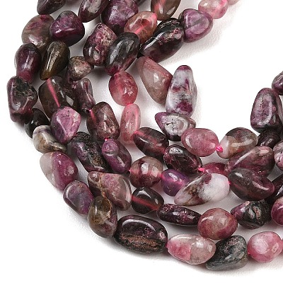 Natural Plum Blossom Tourmaline Beads Strands G-K395-B11-01-1